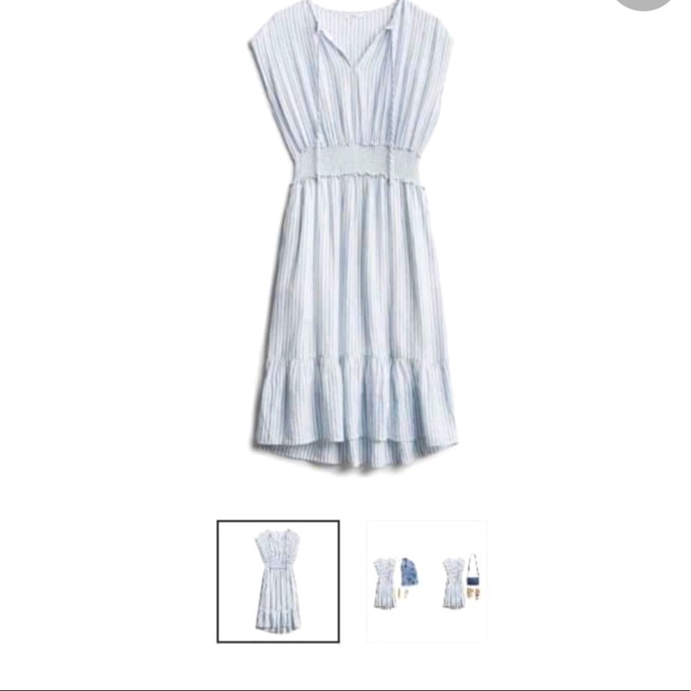 Rails blue and white linen dress